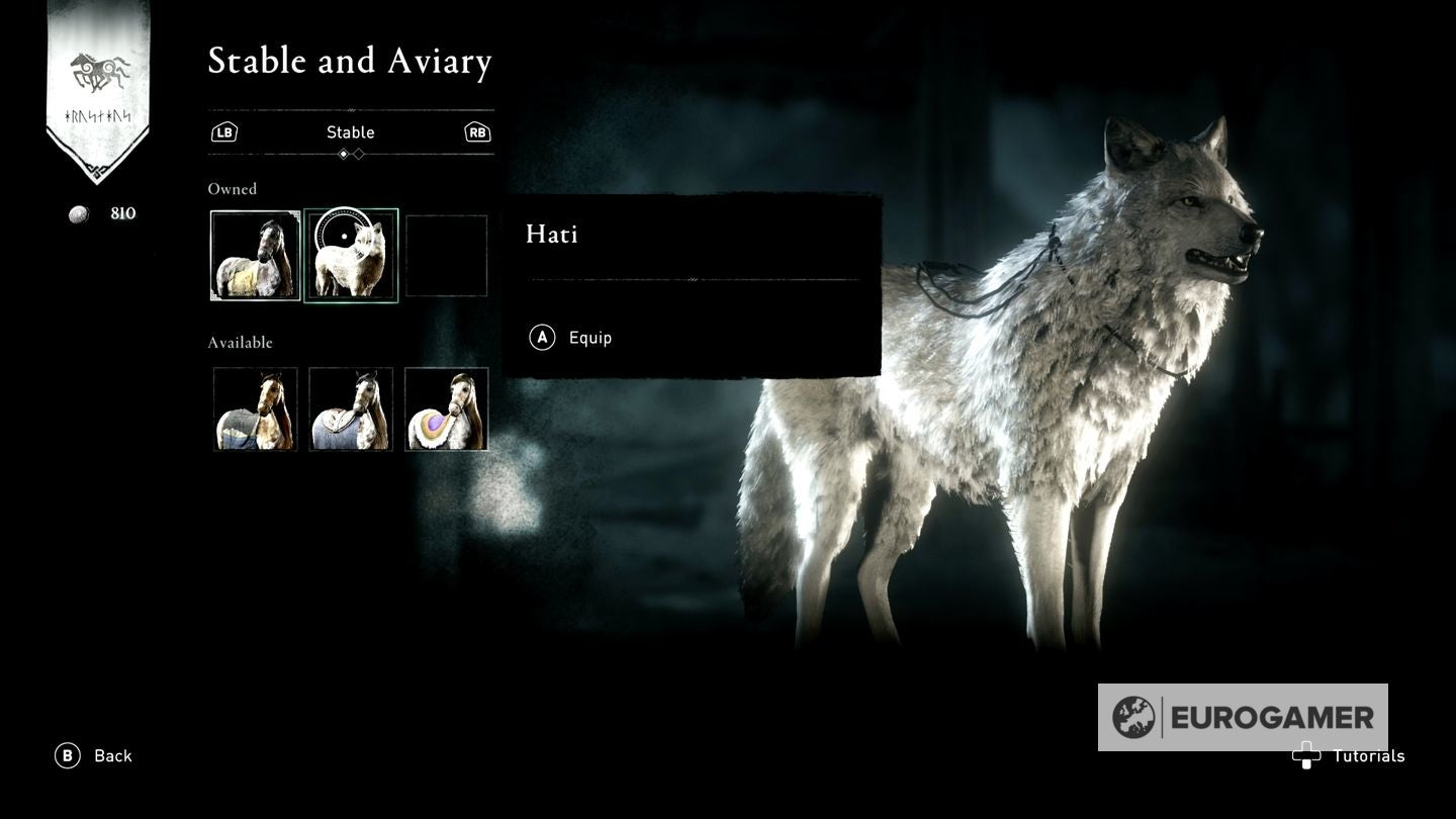 Assassin's Creed Valhalla changing mounts, ravens and wolf mount